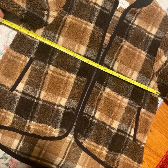 THE GREAT. Plaid Jacket in Brown and Black - Picture 11 of 14